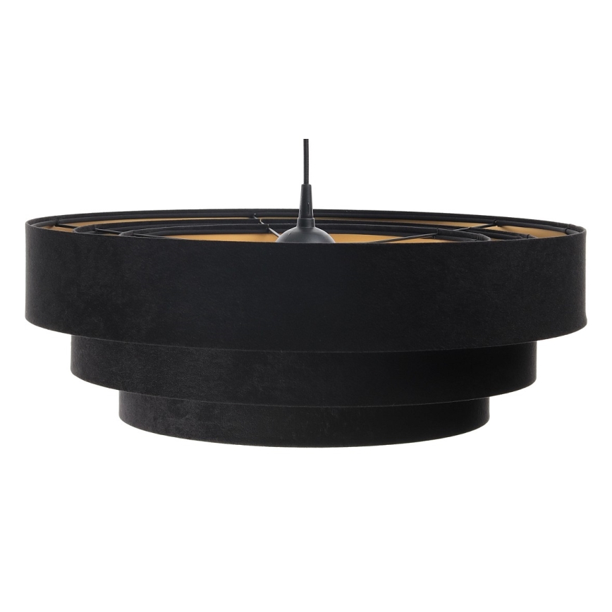 Lámpa TRINITI 1xE27/60W/230V fekete/arany, kábelre szerelve