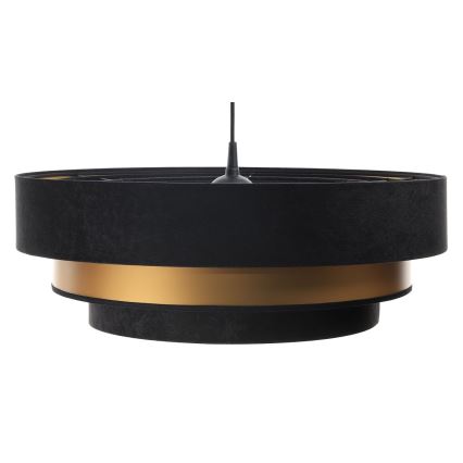 Lámpa TRINITI 1xE27/60W/230V fekete/arany, kábelre szerelve