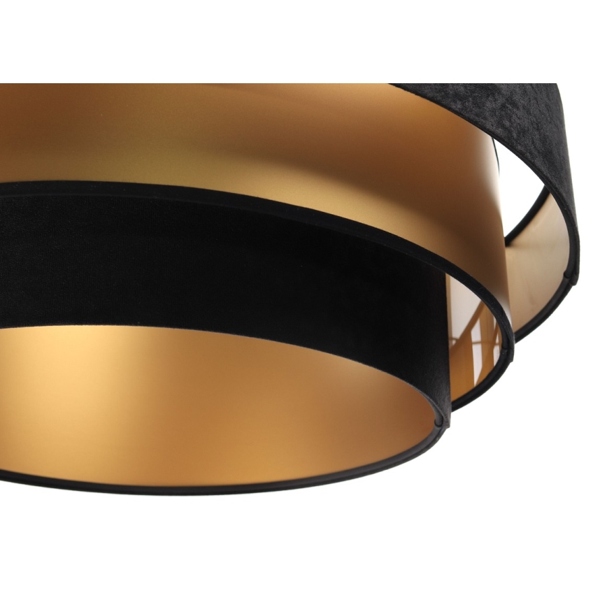 Lámpa TRINITI 1xE27/60W/230V fekete/arany, kábelre szerelve