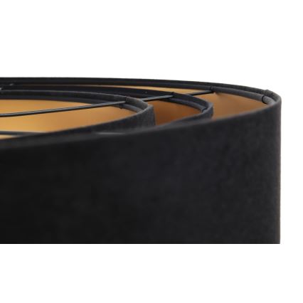 Lámpa TRINITI 1xE27/60W/230V fekete/arany, kábelre szerelve