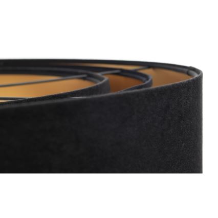 Lámpa TRINITI 1xE27/60W/230V fekete/arany, kábelre szerelve