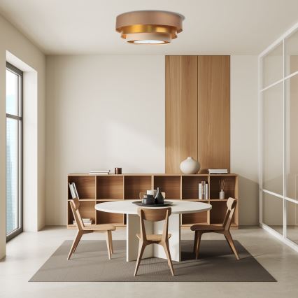 Mennyezeti lámpa TRINITI 2xE27/60W/230V barna/arany/beige