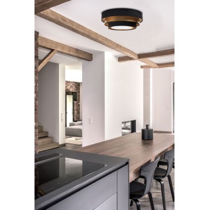 TRINITI mennyezeti lámpa 2xE27/60W/230V fekete/arany