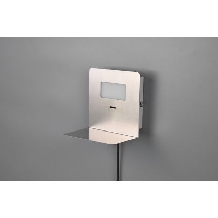 Trio - LED fali lámpa polccal ALOFT LED/3W/230V + USB port