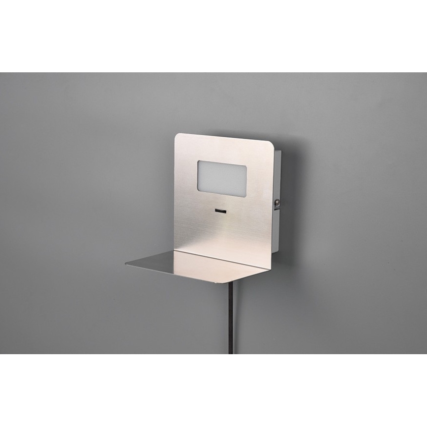 Trio - LED fali lámpa polccal ALOFT LED/3W/230V + USB port