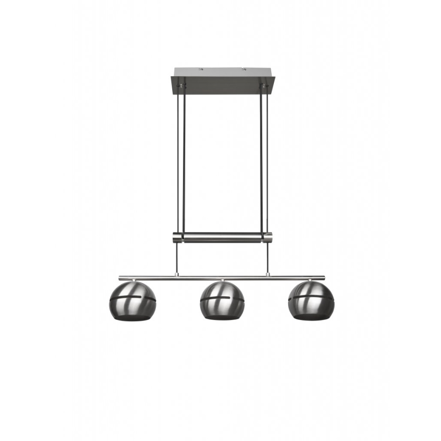 Trio - Csillár zsinóron FLETCHER 3xE14/40W/230V matt króm