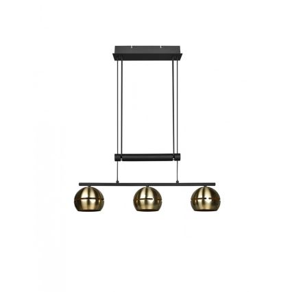 Trio - Csillár zsinóron FLETCHER 3xE14/40W/230V réz