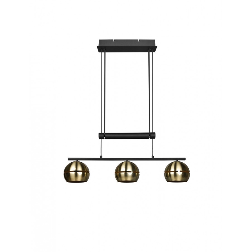 Trio - Csillár zsinóron FLETCHER 3xE14/40W/230V réz