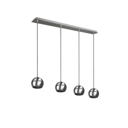 Trio - Csillár zsinóron FLETCHER 4xE14/40W/230V matt króm