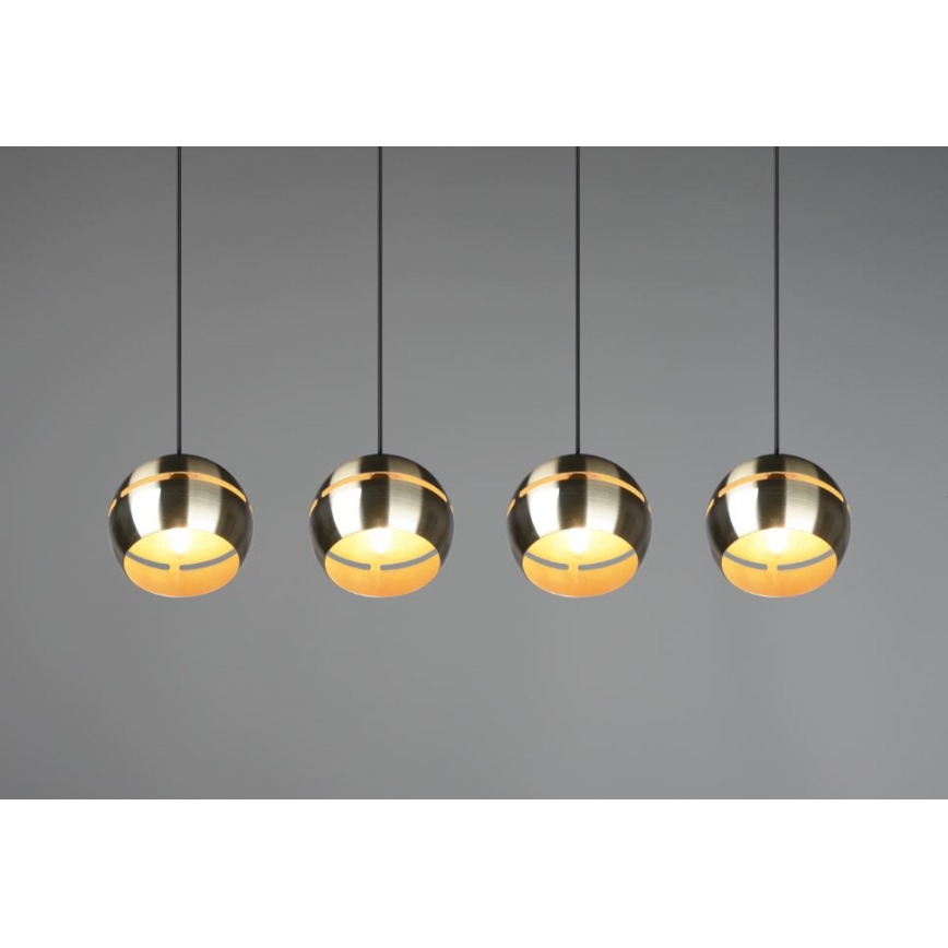 Trio - Csillár zsinóron FLETCHER 4xE14/40W/230V réz