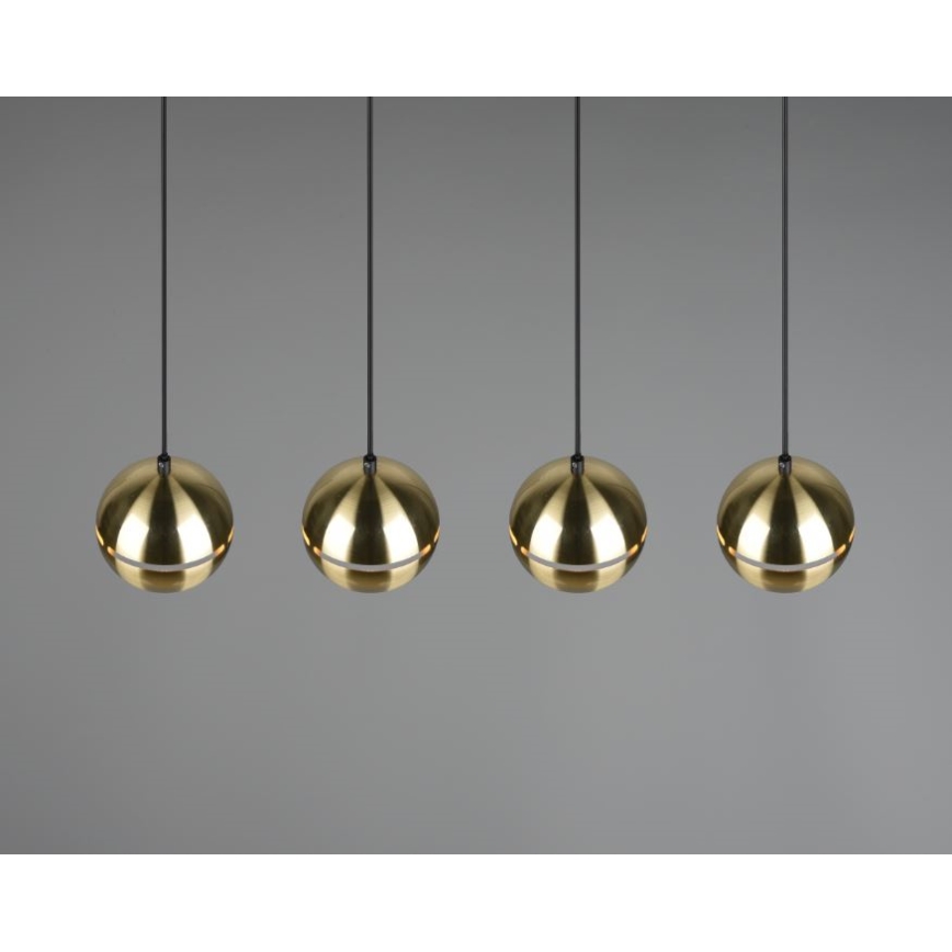 Trio - Csillár zsinóron FLETCHER 4xE14/40W/230V réz