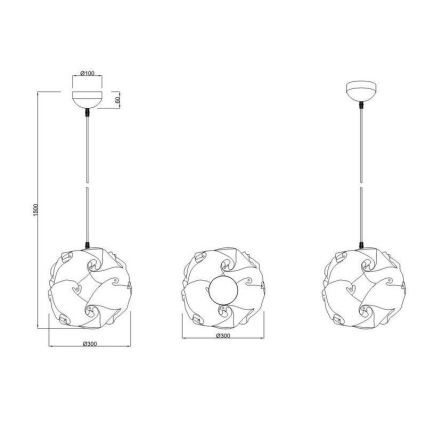 TRIO - Csillár zsinóron GLORY 1xE14/40W/230V