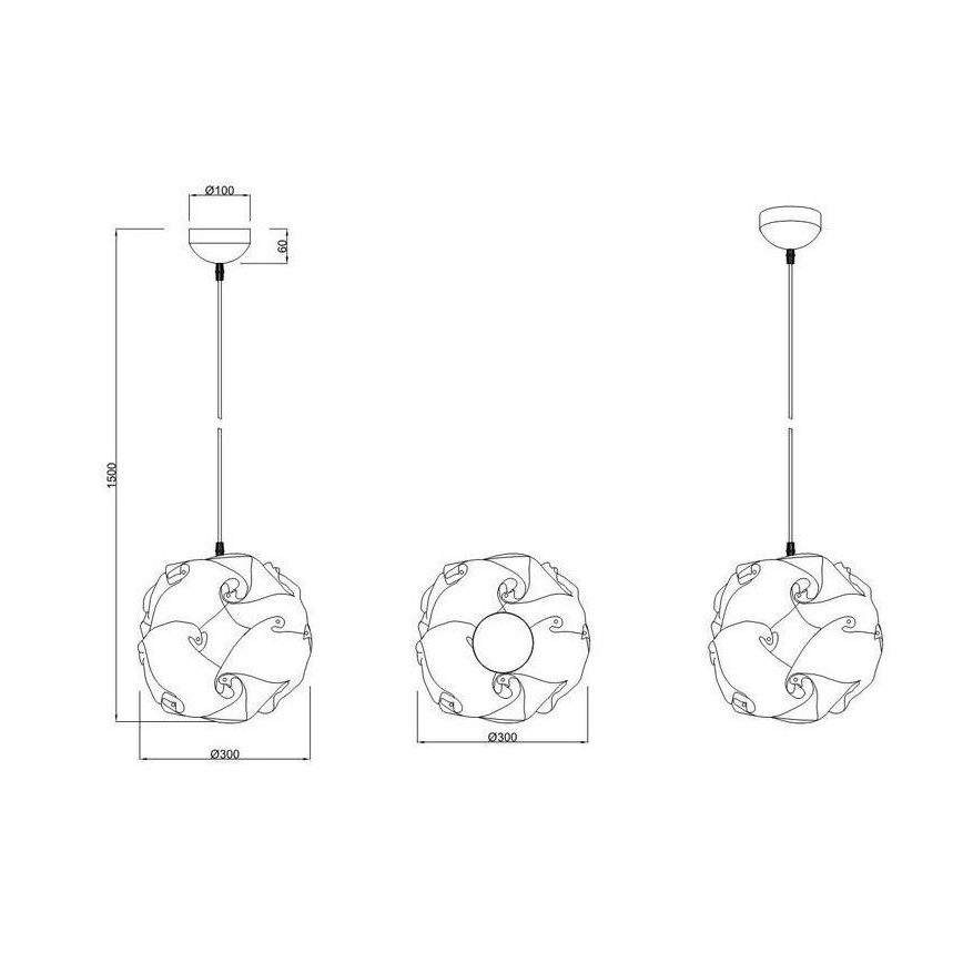 TRIO - Csillár zsinóron GLORY 1xE14/40W/230V