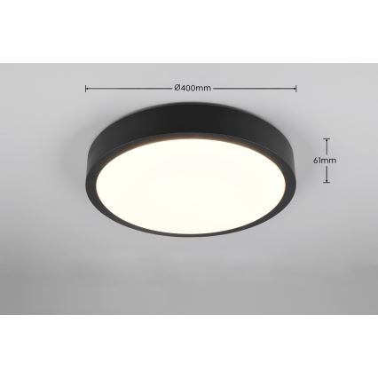 Trio - dimmelhető LED mennyezeti lámpa ISEO LED/24W/230V 3000K Ø 40 cm fekete