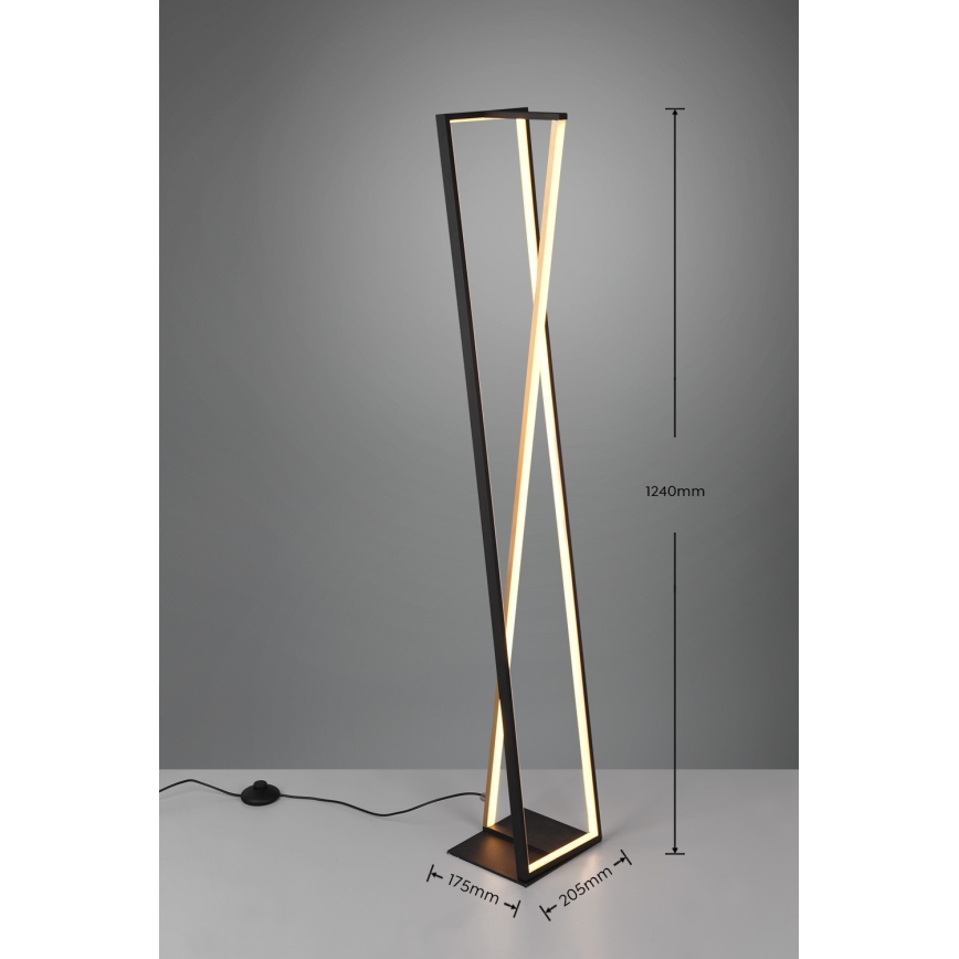 Trio - LED dimmelhető állólámpa EDGE LED/26W/230V 2300/3000/4000K fekete/arany