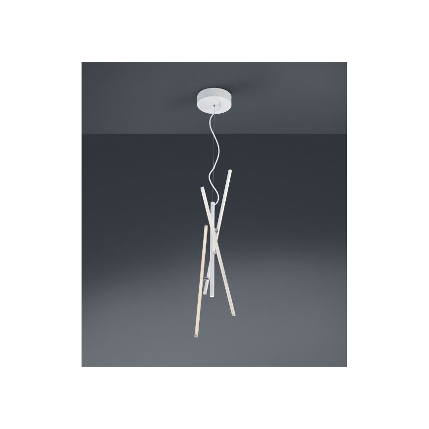 Trio - LED Dimmelhető csillár zsinóron TIRIAC 3xLED/7,5W/230V fehér