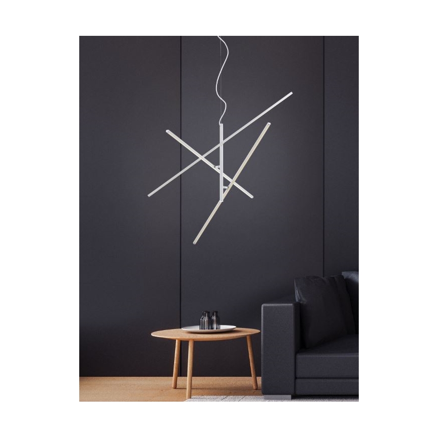 Trio - LED Dimmelhető csillár zsinóron TIRIAC 3xLED/8,5W/230V fehér