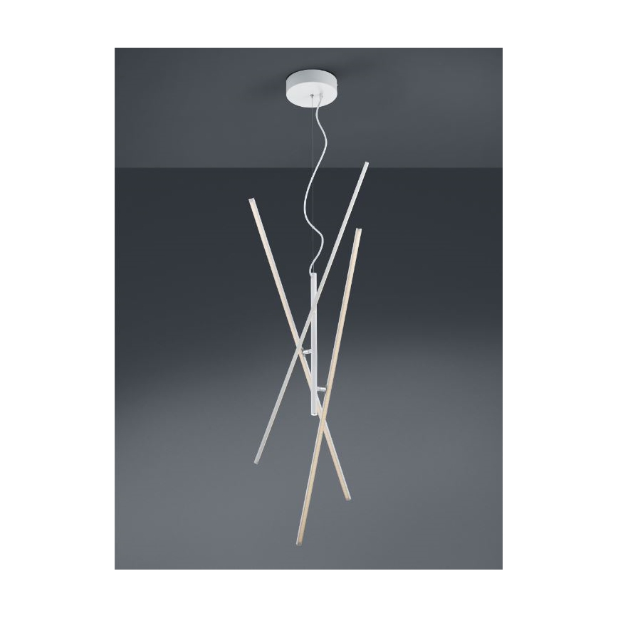 Trio - LED Dimmelhető csillár zsinóron TIRIAC 3xLED/8,5W/230V fehér