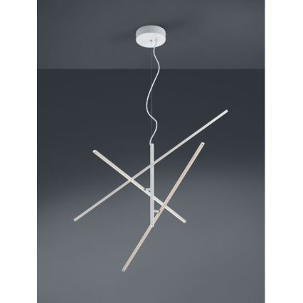 Trio - LED Dimmelhető csillár zsinóron TIRIAC 3xLED/8,5W/230V fehér