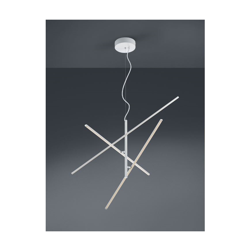 Trio - LED Dimmelhető csillár zsinóron TIRIAC 3xLED/8,5W/230V fehér