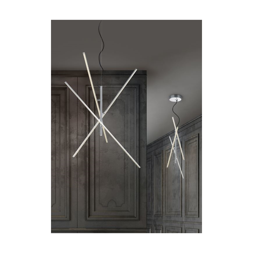 Trio - LED Dimmelhető csillár zsinóron TIRIAC 3xLED/8,5W/230V