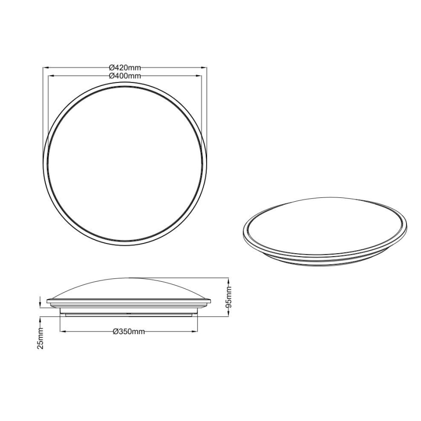 Trio - LED Dimmelhető mennyezeti lámpa CONDOR LED/21W/230V