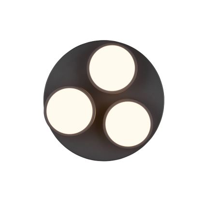 Trio - Dimmelhető LED mennyezeti lámpa FRANKLIN 3xLED/8,5W/230V 3000K átm. 35 cm fekete