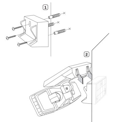 LED napelemes reflektor érzékelővel TRIO LED/0,6W/3,7V 1200 mAh IP44