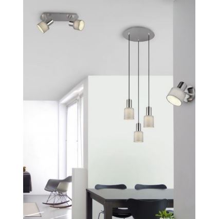 Trio - Spotlámpa WAILER 2xGU10/5W/230V matt króm