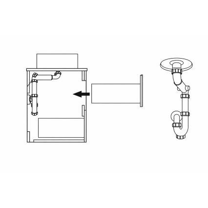 TRONDHEIM fürdőszobaszekrény 60 cm-es mosdóhoz, antracit