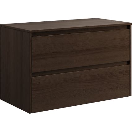 TRONDHEIM fürdőszobaszekrény 90 cm-es mosdóhoz, dió