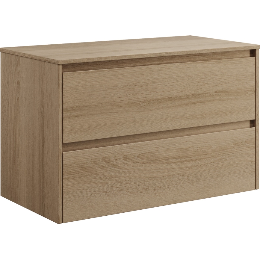 TRONDHEIM fürdőszobaszekrény 90 cm-es mosdóhoz, tölgy