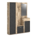 Tükrös előszobafal NOLAN, barna/grafit