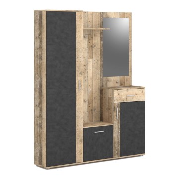 Tükrös előszobafal NOLAN, barna/grafit