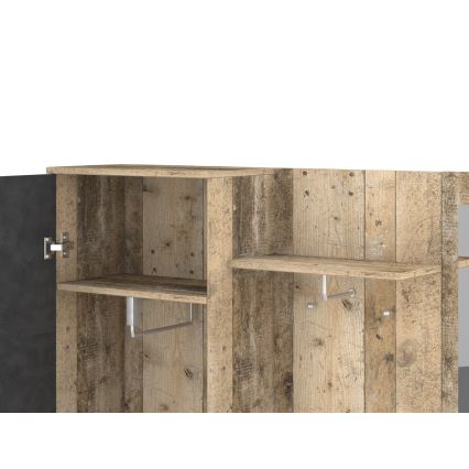 Tükrös előszobafal NOLAN, barna/grafit