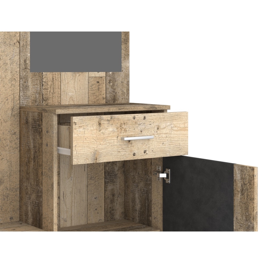 Tükrös előszobafal NOLAN, barna/grafit