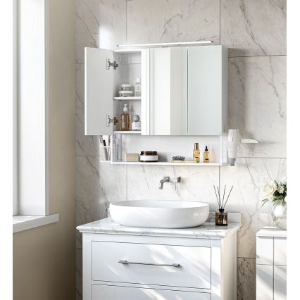 Tükrös fürdőszobaszekrény SKY, fehér
