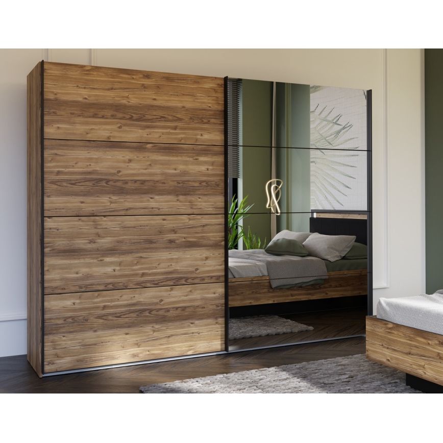 Tükrös gardróbszekrény OREN 270x210 cm artisan tölgy