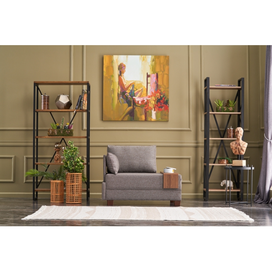 TULA barna, balos sarokfotel