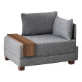 TULA sarokfotel, jobb oldali, szürke