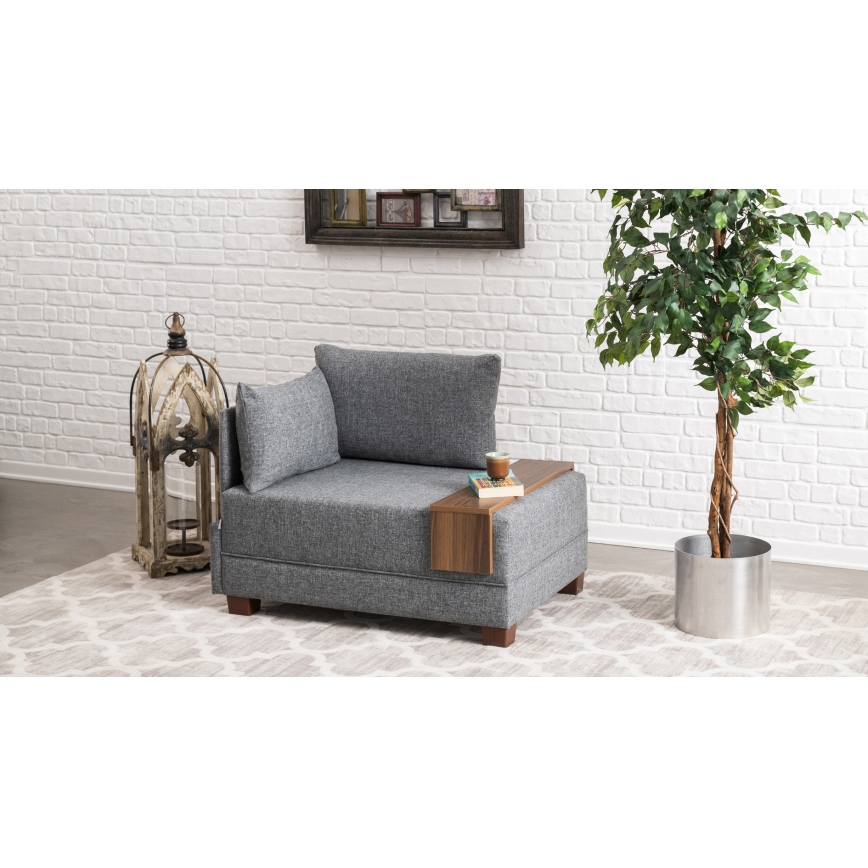 TULA szürke balos sarokfotel