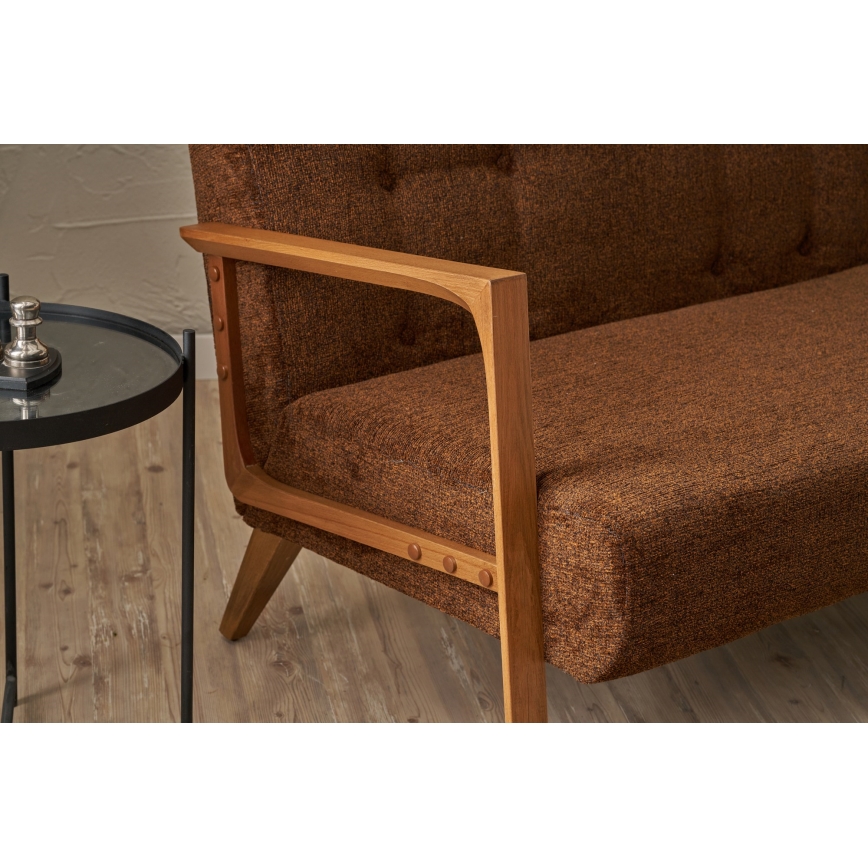 TUMI kétszemélyes barna kanapé