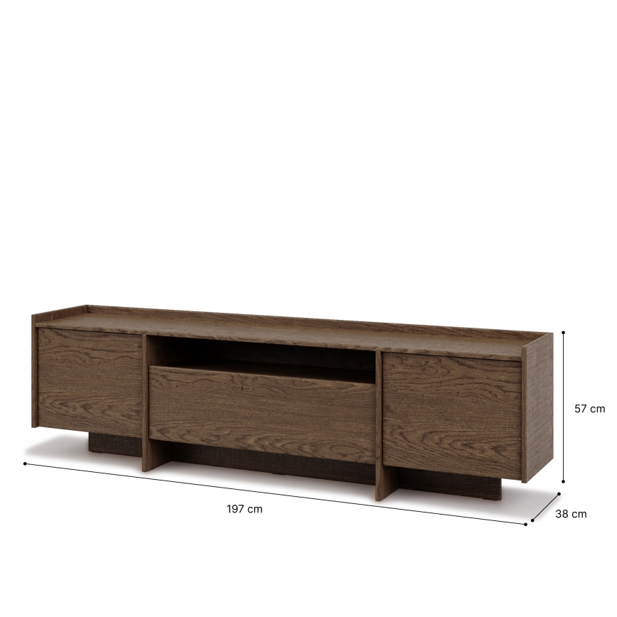 TV-állvány KEMI 197x57 cm tölgy