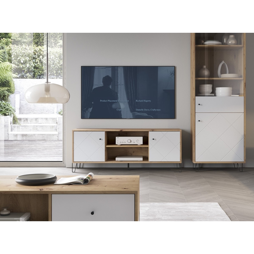 TV-állvány SULA artisan tölgy/fehér