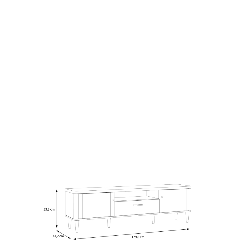 TV-állvány VIRO barna/bézs