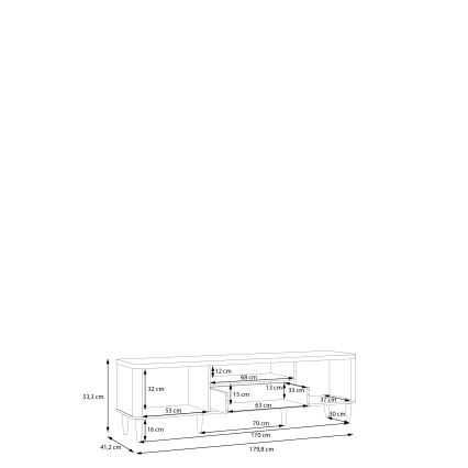 TV-állvány VIRO barna/bézs