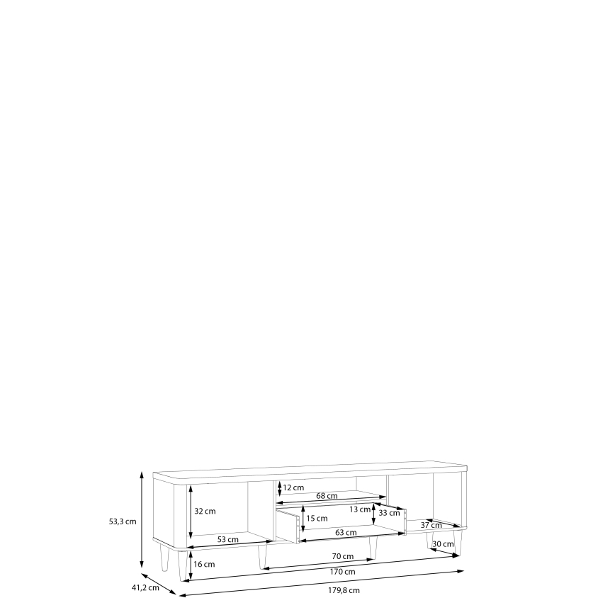 TV-állvány VIRO barna/bézs