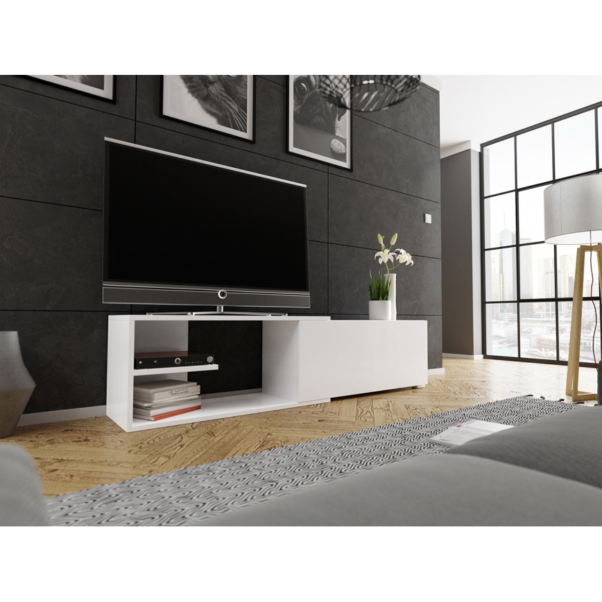 TV asztal CLIF 40x180 cm fehér