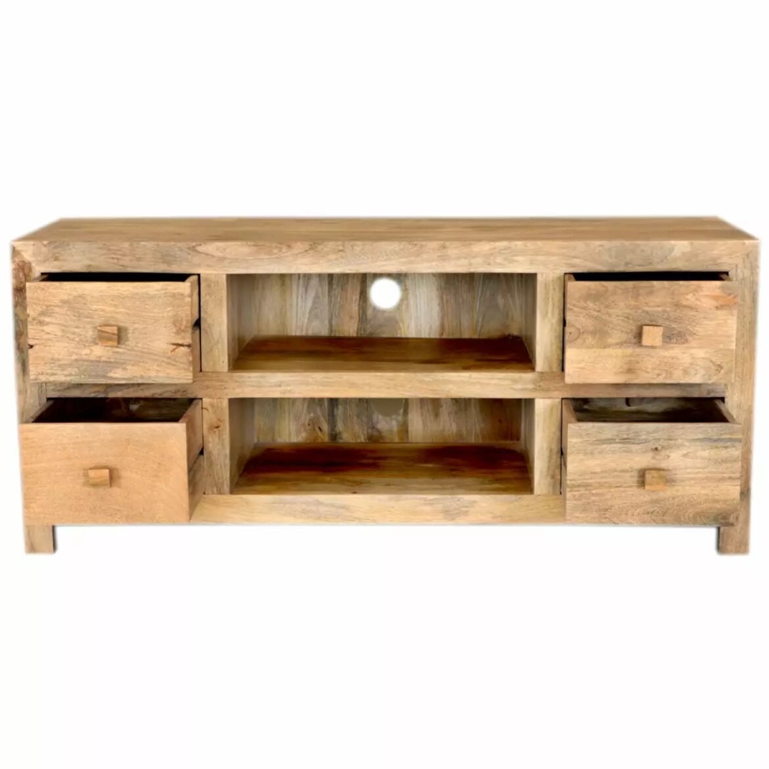 TV asztal HINA 60x140 cm tömör fa/mangó fa