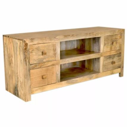 TV asztal HINA 60x140 cm tömör fa/mangó fa
